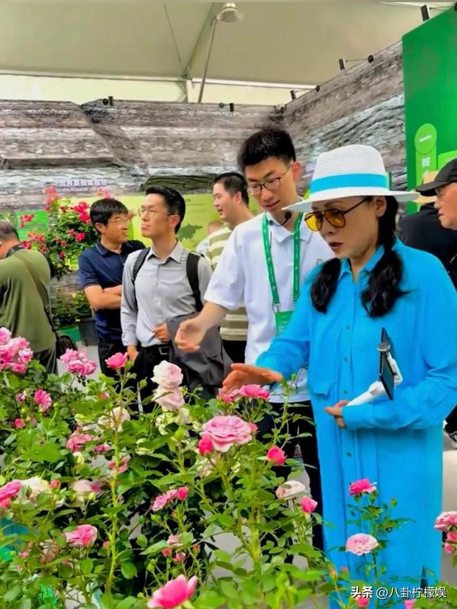 会获一群人招待排场大身材瘦了很多j9平台田震现身第九届国际月季大(图8)